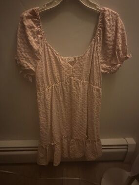 E&M pink gingham dress women’s size large